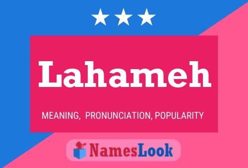 Lahameh Name Poster