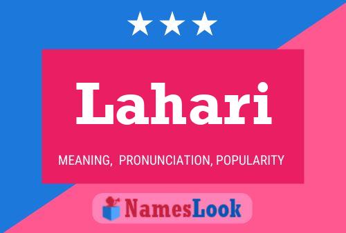 Lahari Name Poster