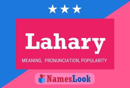 Lahary Name Poster