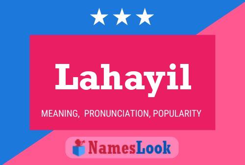 Lahayil Name Poster