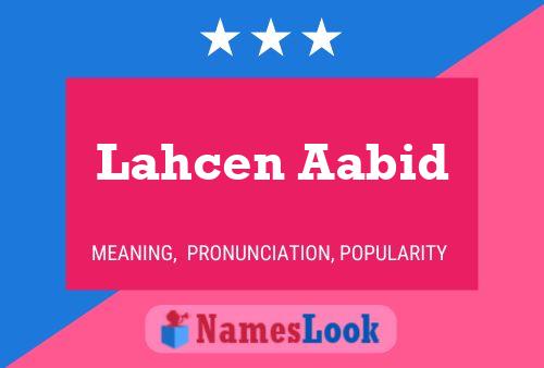 Lahcen Aabid Name Poster