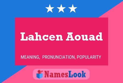 Lahcen Aouad Name Poster