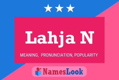 Lahja N Name Poster