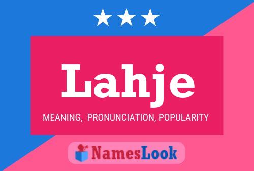 Lahje Name Poster