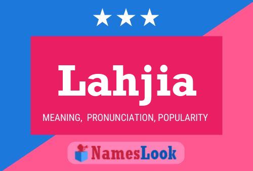 Lahjia Name Poster