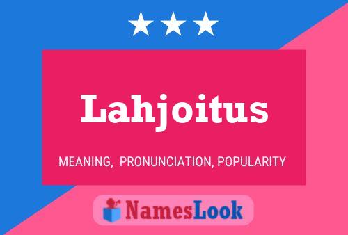 Lahjoitus Name Poster