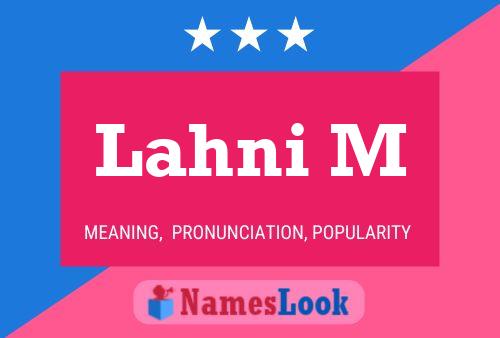 Lahni M Name Poster