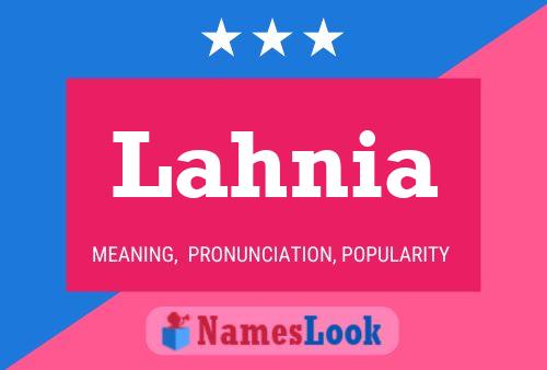 Lahnia Name Poster