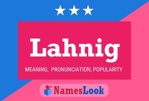 Lahnig Name Poster