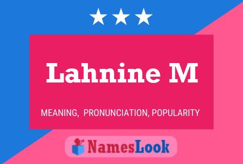 Lahnine M Name Poster