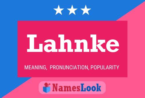 Lahnke Name Poster