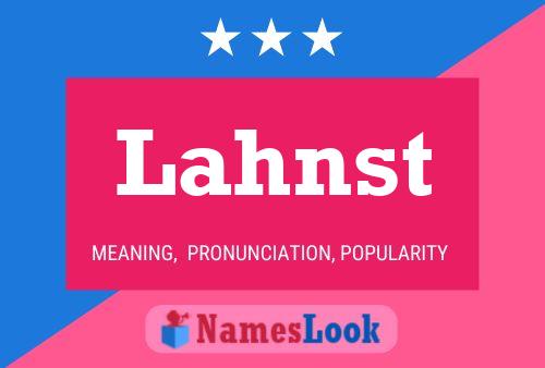 Lahnst Name Poster