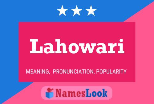 Lahowari Name Poster