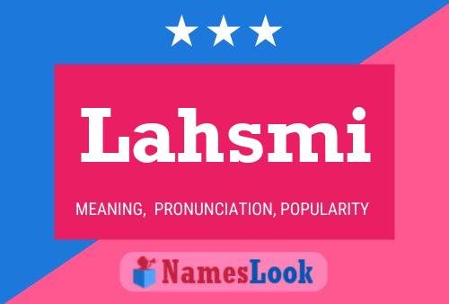 Lahsmi Name Poster