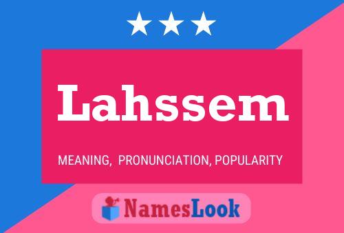 Lahssem Name Poster