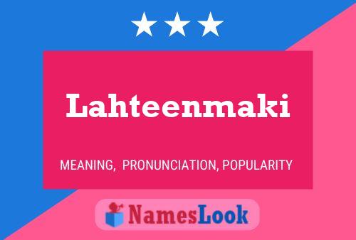 Lahteenmaki Name Poster