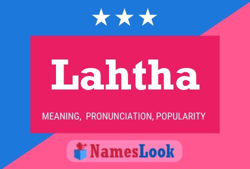 Lahtha Name Poster