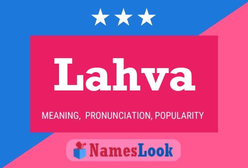 Lahva Name Poster