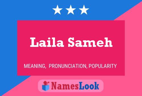 Laila Sameh Name Poster