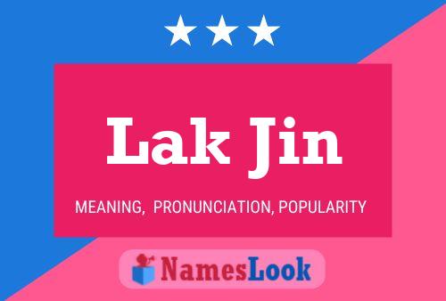 Lak Jin Name Poster