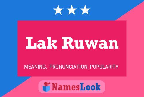 Lak Ruwan Name Poster