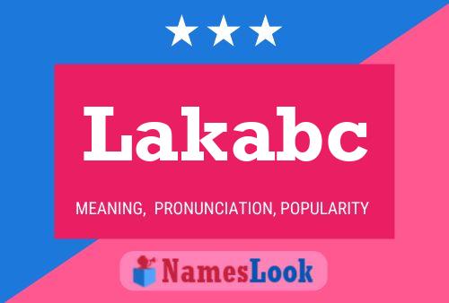 Lakabc Name Poster