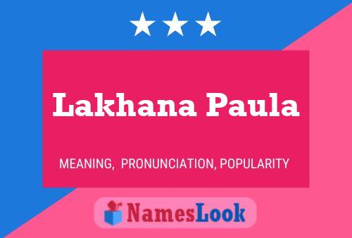 Lakhana Paula Name Poster