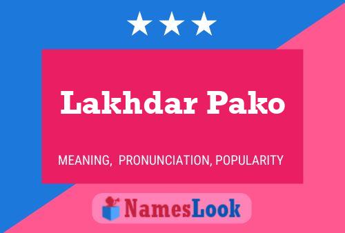 Lakhdar Pako Name Poster