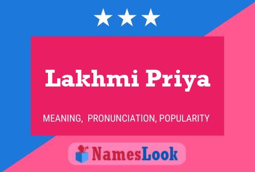 Lakhmi Priya Name Poster