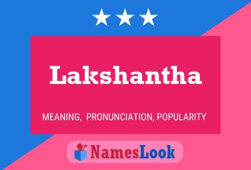 Lakshantha Name Poster