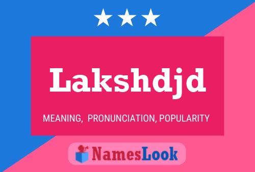 Lakshdjd Name Poster