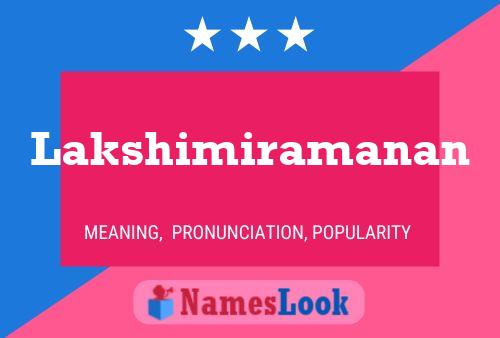 Lakshimiramanan Name Poster