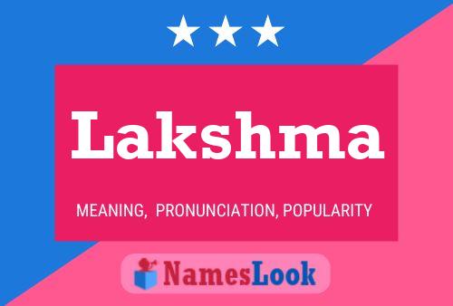 Lakshma Name Poster