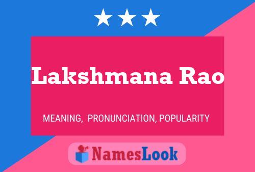 Lakshmana Rao Name Poster