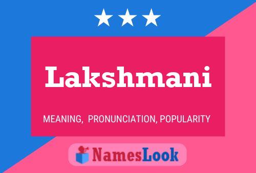 Lakshmani Name Poster