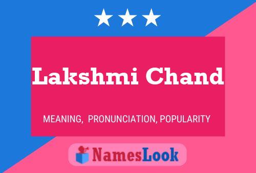 Lakshmi Chand Name Poster