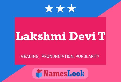 Lakshmi Devi T Name Poster