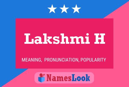 Lakshmi H Name Poster