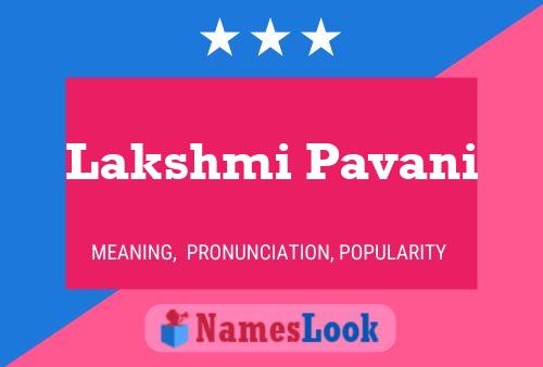 Lakshmi Pavani Name Poster