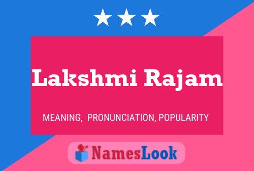 Lakshmi Rajam Name Poster