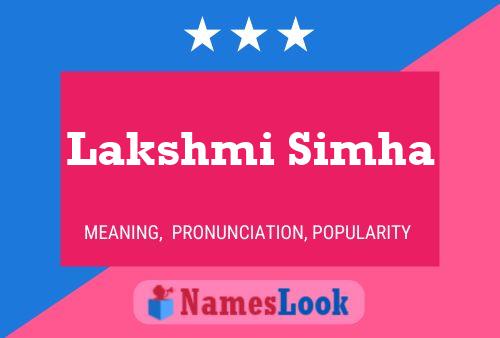 Lakshmi Simha Name Poster