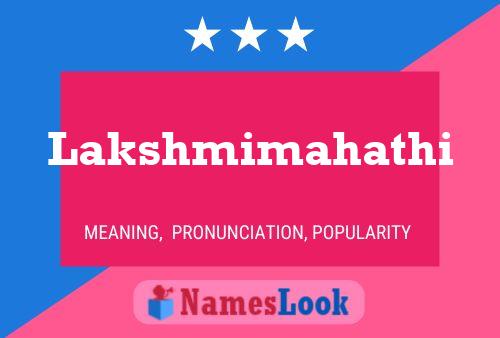 Lakshmimahathi Name Poster