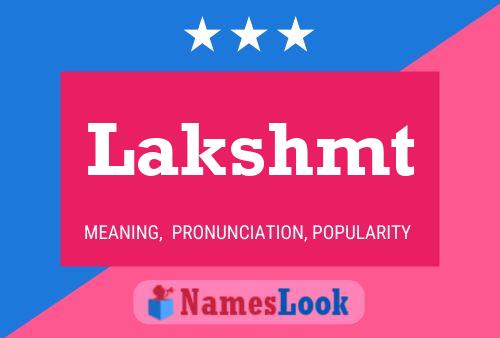 Lakshmt Name Poster