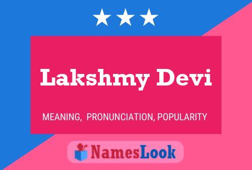 Lakshmy Devi Name Poster