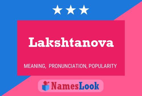 Lakshtanova Name Poster