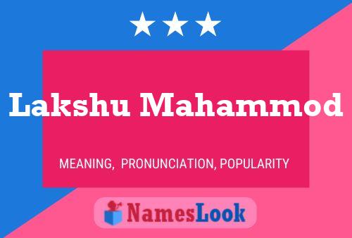 Lakshu Mahammod Name Poster