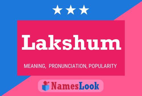 Lakshum Name Poster