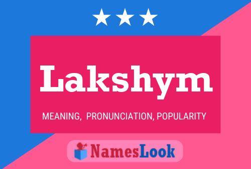 Lakshym Name Poster