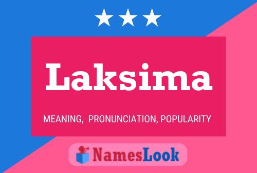 Laksima Name Poster