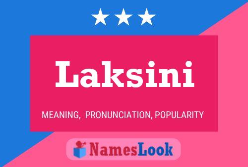 Laksini Name Poster